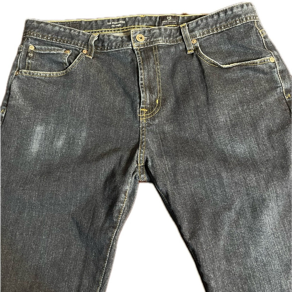 Men’s blue jeans slim straight Adriano Goldschmied pants denim Size 38X32 - Picture 6 of 12